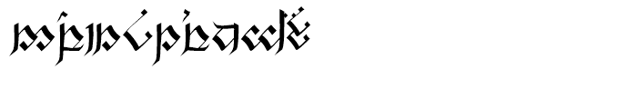 Tolkien Tengwanda Gothic Gothic Font LOWERCASE