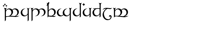 Tolkien Tengwanda Namarie Namarie Font LOWERCASE