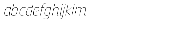 Torcao Condensed Thin Italic Font LOWERCASE