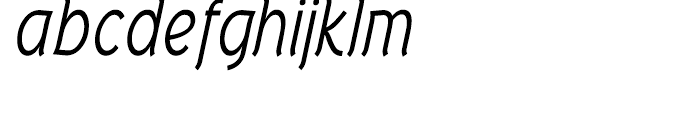 Tork Italic Font LOWERCASE
