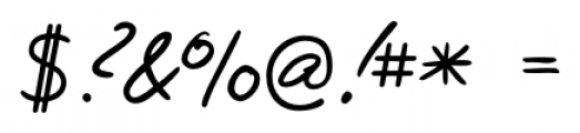 Tommi Handwriting Regular Font OTHER CHARS