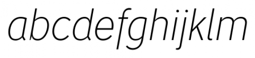 Tool Extra Light Italic Font LOWERCASE