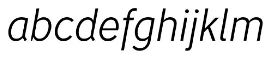 Tool Light Italic Font LOWERCASE