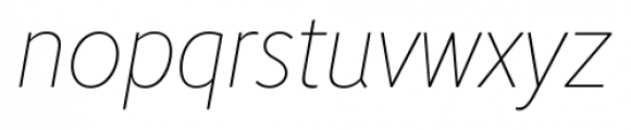 Tool Thin Italic Font LOWERCASE