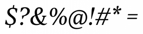 Torrent Italic Font OTHER CHARS