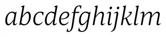 Torrent Light Italic Font LOWERCASE