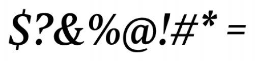 Torrent Medium Italic Font OTHER CHARS