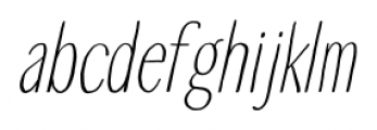 Touch Tone Light Italic Font LOWERCASE