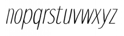Touch Tone Light Italic Font LOWERCASE