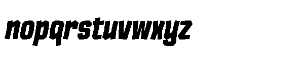 Tod Krob Black Italic Font LOWERCASE