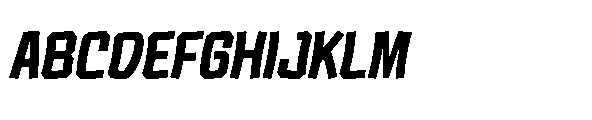 Tod Krob Extra Bold Italic Font UPPERCASE