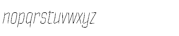 Tod Krob Thin Italic Font LOWERCASE