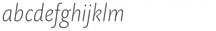 Today SB ExtraLight Italic Font LOWERCASE
