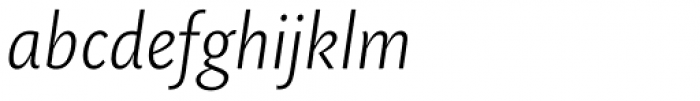 Today SB Light Italic Font LOWERCASE