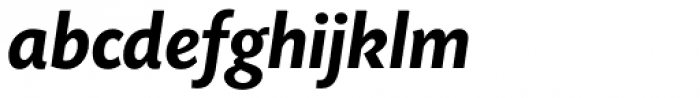 Today Sans Now Pro DemiBold Italic Font LOWERCASE