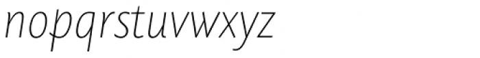 Today Sans Now Pro ExtraLight Italic Font LOWERCASE