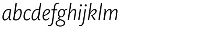 Today Sans Now Pro Light Italic Font LOWERCASE