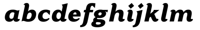 Toffee Extra Bold Italic Font LOWERCASE