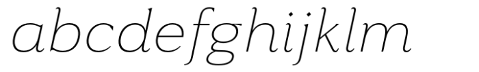 Toffee Thin Italic Font LOWERCASE