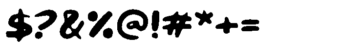 Tofu Chips Font OTHER CHARS