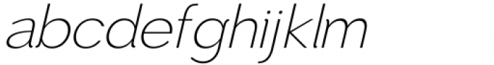 Toiban Extra Light Italic Font LOWERCASE