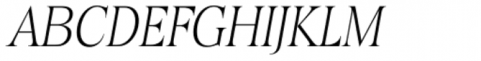 Toledo Serial ExtraLight Italic Font UPPERCASE