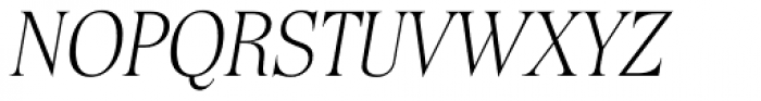 Toledo Serial ExtraLight Italic Font UPPERCASE
