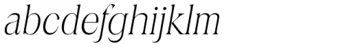 Toledo TS ExtraLight Italic Font LOWERCASE