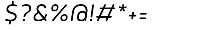 Tollys Rounded Light Italic Font OTHER CHARS