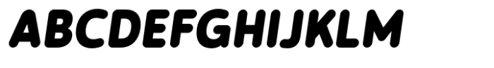 Tollys Slim Rounded Black Italic Font UPPERCASE