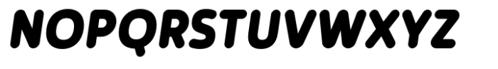 Tollys Slim Rounded Black Italic Font UPPERCASE