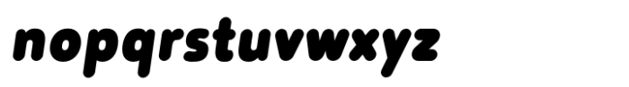 Tollys Slim Rounded Black Italic Font LOWERCASE