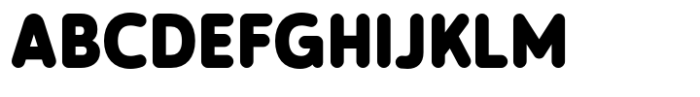 Tollys Slim Rounded Black Font UPPERCASE