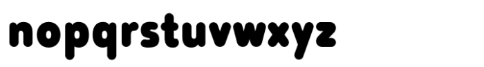 Tollys Slim Rounded Black Font LOWERCASE