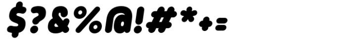 Tollys Slim Rounded Extra Black Italic Font OTHER CHARS