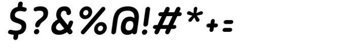 Tollys Slim Rounded Italic Font OTHER CHARS