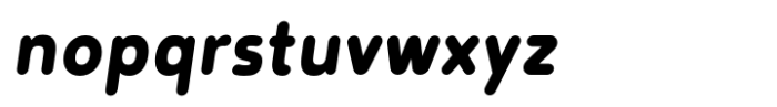 Tollys Slim Rounded Medium Italic Font LOWERCASE