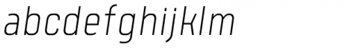 Tomkin Condense ExtraLight Italic Font LOWERCASE