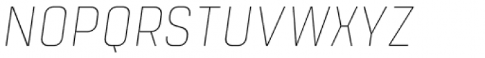 Tomkin Condense Thin Italic Font UPPERCASE
