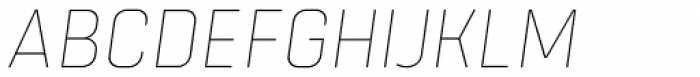 Tomkin Narrow Thin Italic Font UPPERCASE