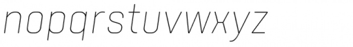 Tomkin Narrow Thin Italic Font LOWERCASE