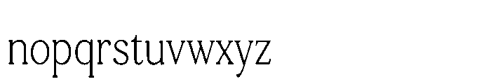 Tonkin Serif Condensed Extra Light Font LOWERCASE