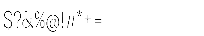 Tonkin Serif Condensed Thin Font OTHER CHARS