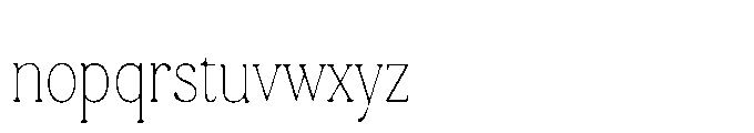 Tonkin Serif Condensed Thin Font LOWERCASE