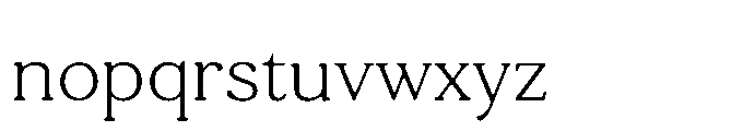 Tonkin Serif Extra Light Font LOWERCASE
