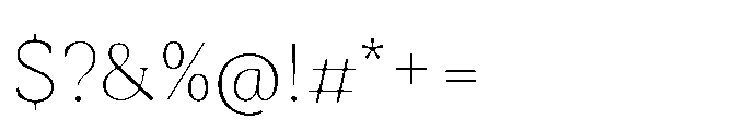 Tonkin Serif Thin Font OTHER CHARS