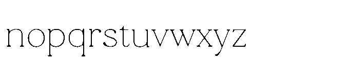 Tonkin Serif Thin Font LOWERCASE