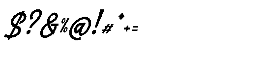 Tontecera Italic Font OTHER CHARS