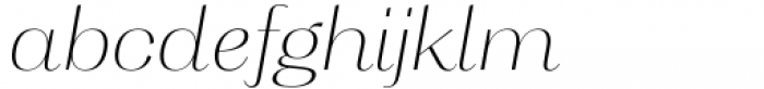 Tonus Contrast Thin Italic Font LOWERCASE