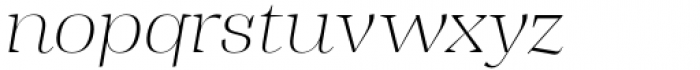 Tonus Display Thin Italic Font LOWERCASE